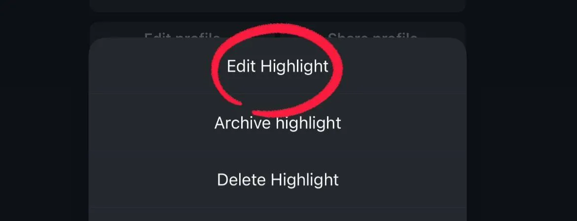 Edit a Highlight to add more stories
